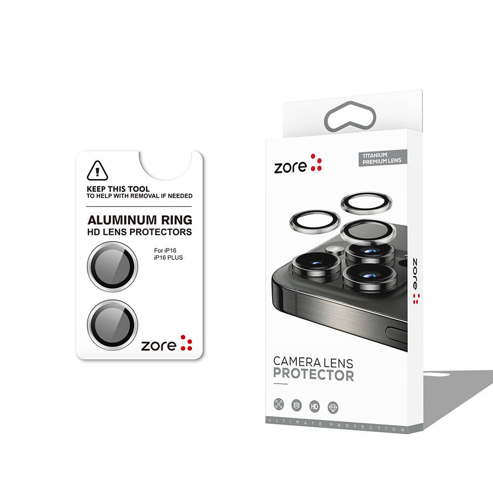 Apple iPhone 16 Zore CL-12 Premium Safir Parmak İzi Bırakmayan Anti-Reflective Kamera Lens Koruyucu