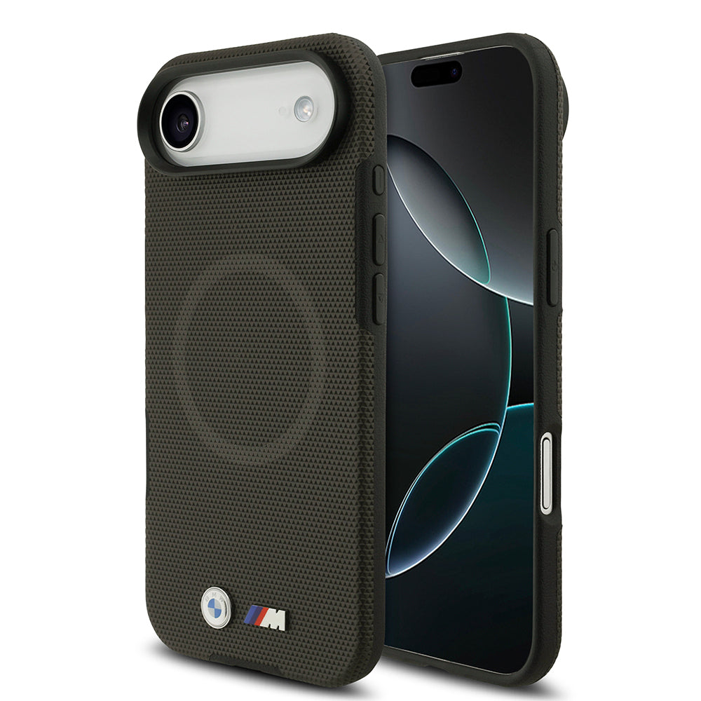 Apple iPhone 17 Air Kılıf BMW Orjinal Lisanslı M-safe Şarj Özellikli Metal Logolu Delikli M Dizayn Deri Kapak