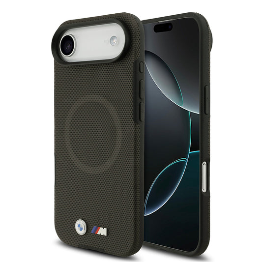 Apple iPhone 17 Air Kılıf BMW Orjinal Lisanslı M-safe Şarj Özellikli Metal Logolu Delikli M Dizayn Deri Kapak
