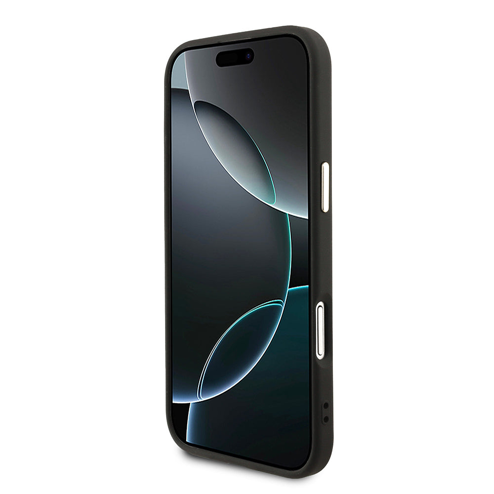 Apple iPhone 17 Air Kılıf Guess Orjinal Lisanslı 4G Büyük Metal Kamera Çerçeveli ve Logolu Glitter Kapak Gri