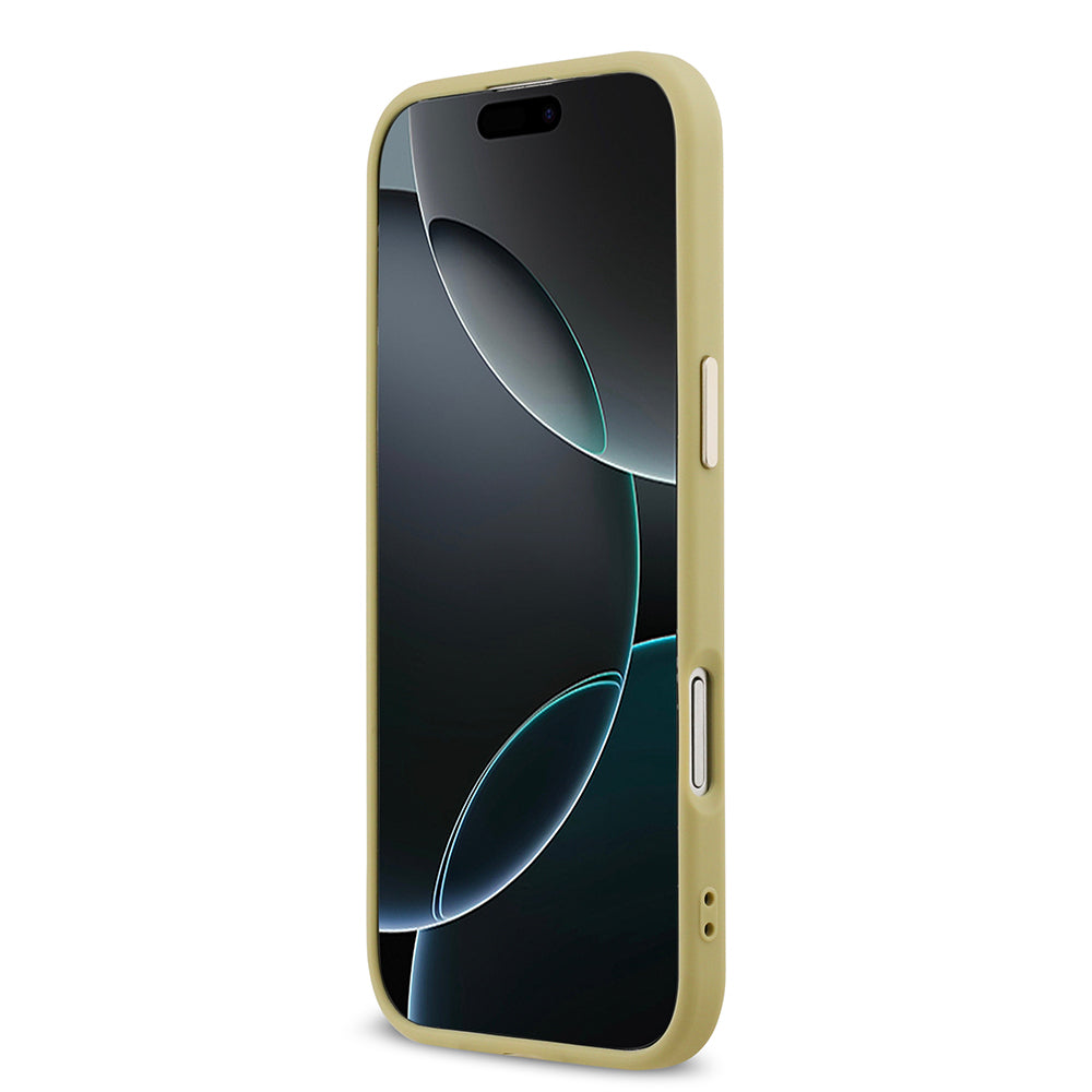 Apple iPhone 17 Air Kılıf Guess Orjinal Lisanslı 4G Büyük Metal Kamera Çerçeveli ve Logolu Glitter Kapak Gri