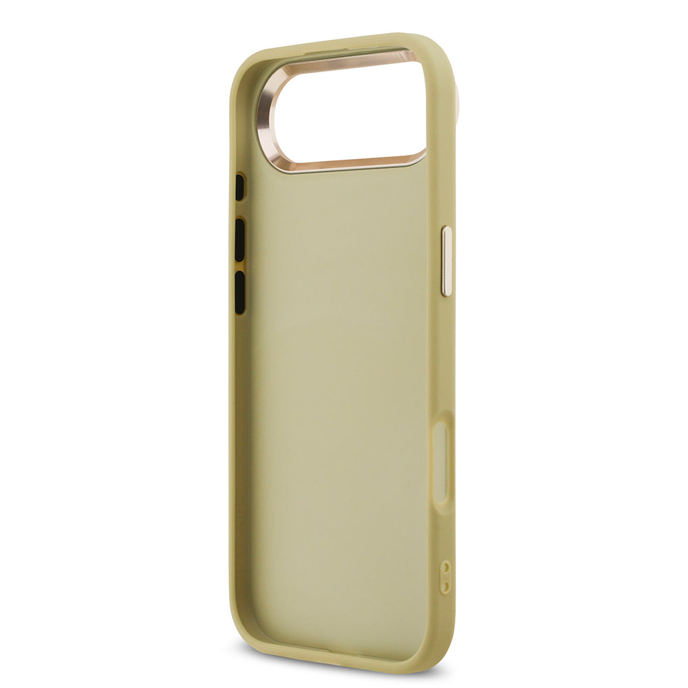 Apple iPhone 17 Air Kılıf Guess Orjinal Lisanslı 4G Büyük Metal Kamera Çerçeveli ve Logolu Glitter Kapak Gri
