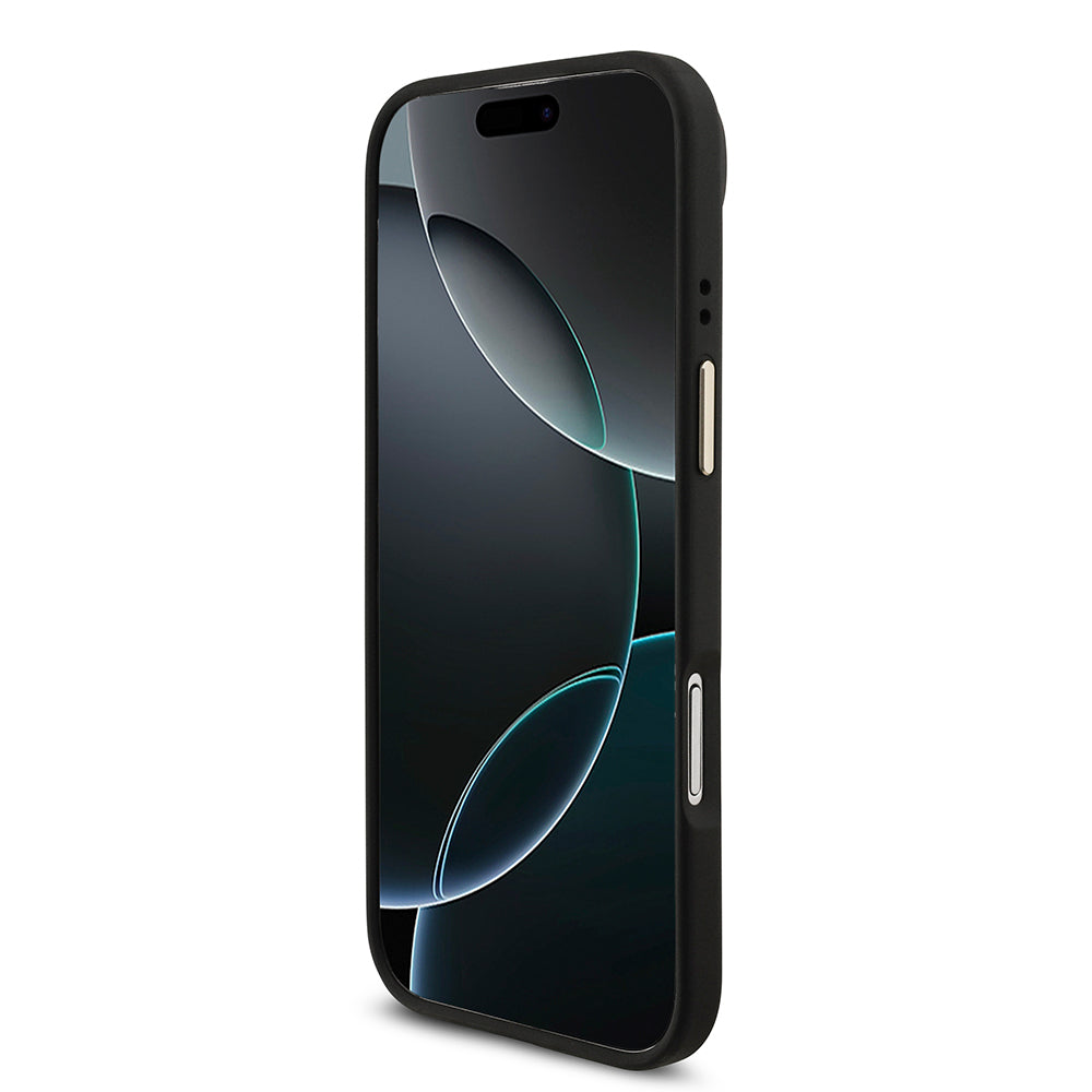 Apple iPhone 17 Air Kılıf Guess Orjinal Lisanslı 4G Büyük Metal Logolu Kalın Askılı Kapak Kahverengi