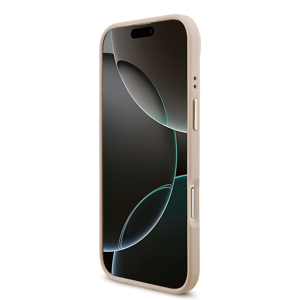 Apple iPhone 17 Air Kılıf Guess Orjinal Lisanslı 4G Büyük Metal Logolu Kalın Askılı Kapak Kahverengi