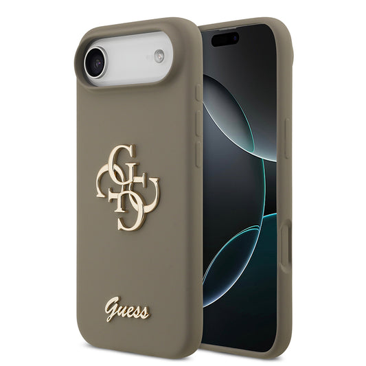 Apple iPhone 17 Air Kılıf Guess Orjinal Lisanslı Grained Yazı Logolu Kapak