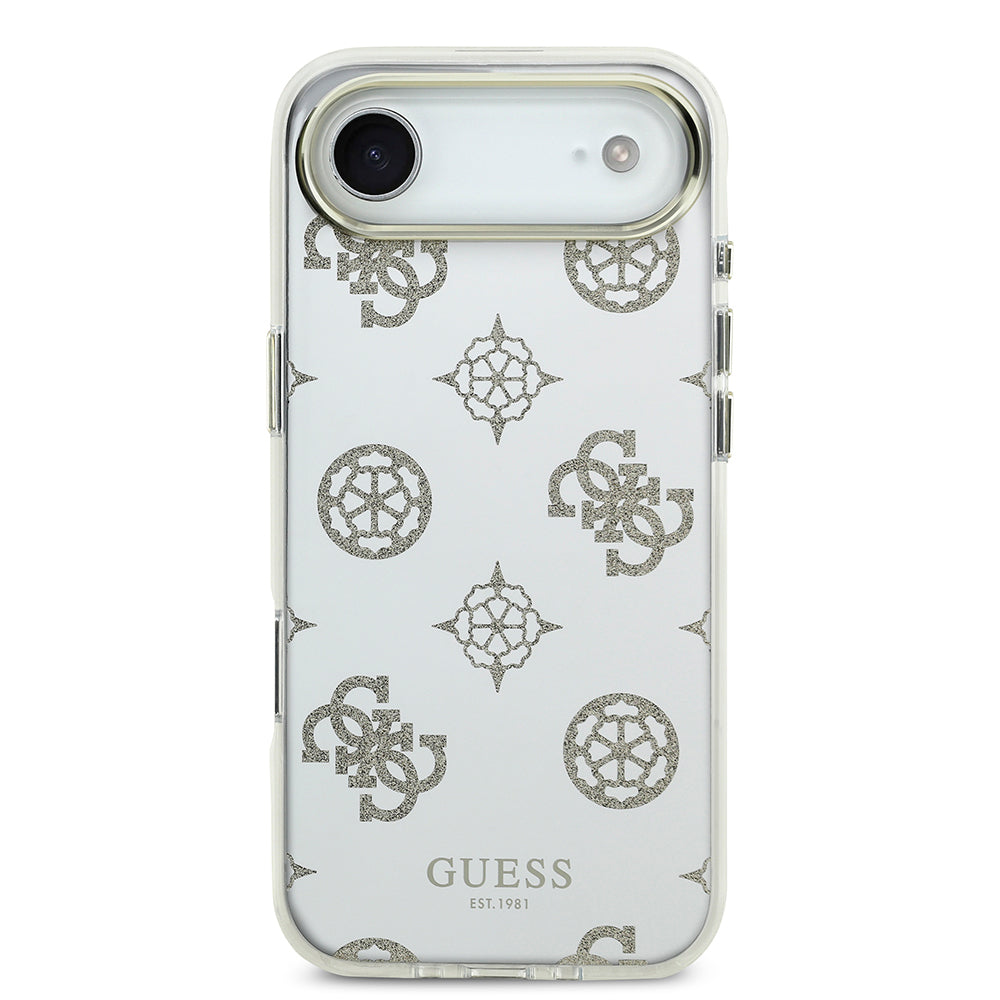Apple iPhone 17 Air Kılıf Guess Orjinal Lisanslı Metal Kamera Çerçeveli Simli Aynalı Kapak Gümüş