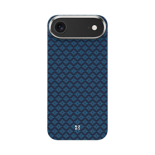 Apple iPhone 17 Air Kılıf M-Safe Şarj Özellikli Benks ArmorAir ArmorGrid Serisi Kevlar Kapak Mavi