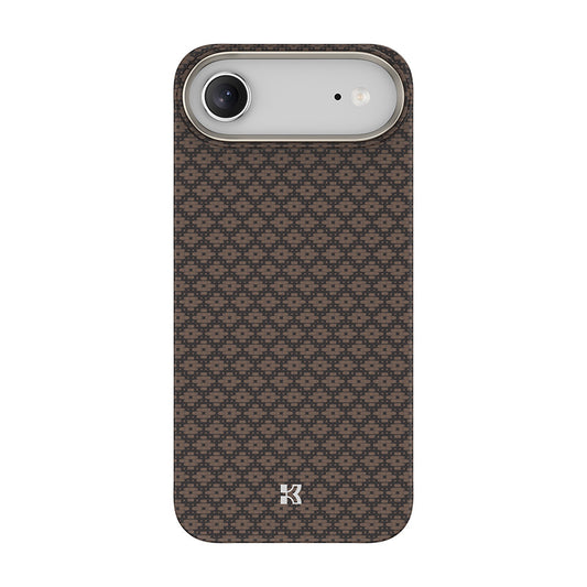 Apple iPhone 17 Air Kılıf M-Safe Şarj Özellikli Benks ArmorAir ArmorGrid Serisi Kevlar Kapak Gold