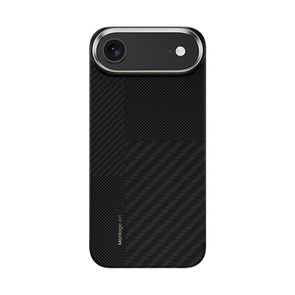 Apple iPhone 17 Air Kılıf M-safe Şarj Özellikli Karbon Fiber Benks Montage ArmorAir Kevlar Kapak