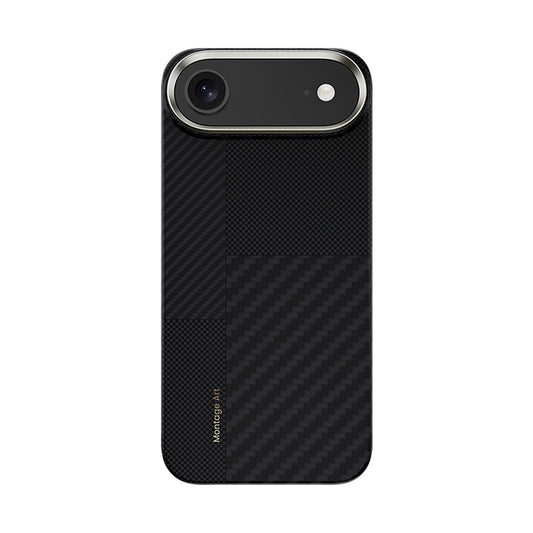 Apple iPhone 17 Air Kılıf M-safe Şarj Özellikli Karbon Fiber Benks Montage ArmorAir Kevlar Kapak