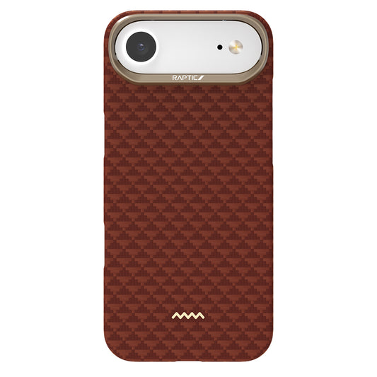 Apple iPhone 17 Air Kılıf M-safe Şarj Özellikli Raptic Aramid Skin Origin Serisi Kapak Kırmızı