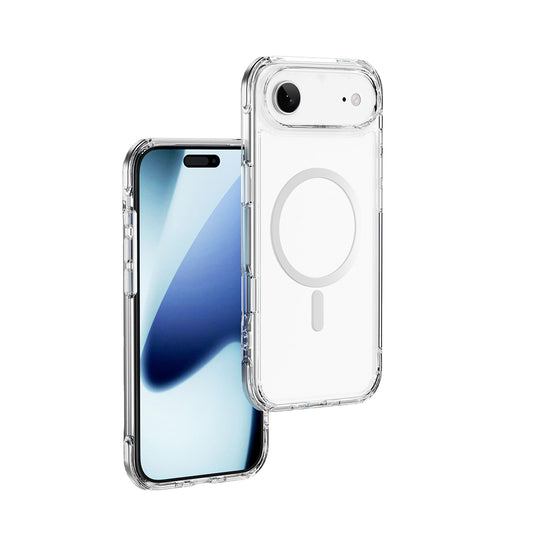 Apple iPhone 17 Air Kılıf M-safe Şarj Özellikli Wiwu MCC-702 Titanyum Pro Serisi Sert PC Kapak Siyah
