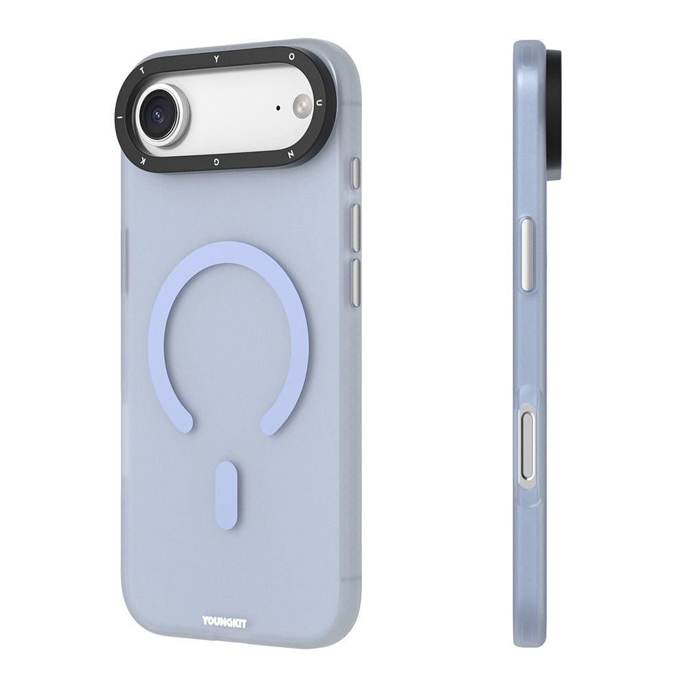 Apple iPhone 17 Air Kılıf M-safe Şarj Özellikli Youngkit Hidden Sand Serisi Kapak Siyah