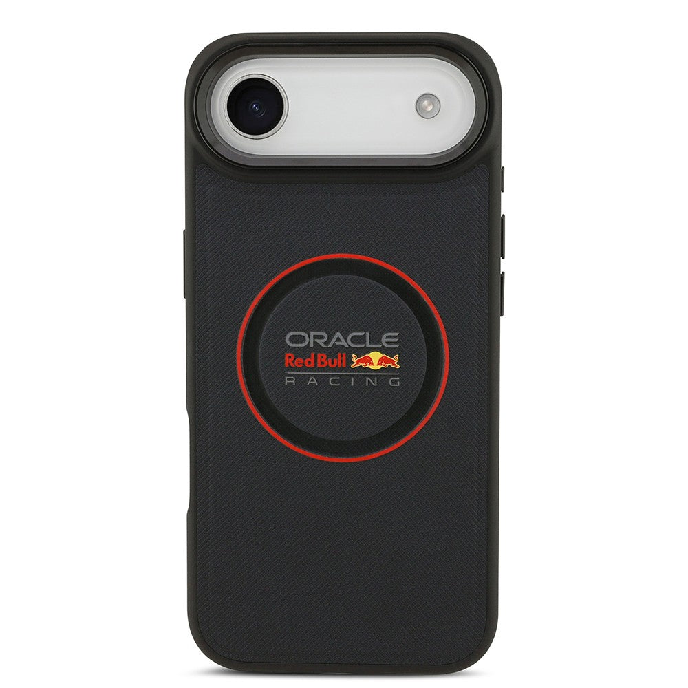 Apple iPhone 17 Air Kılıf Redbull Orjinal Lisanslı M-safe Şarj Özellikli Kırmızı Halka ve Logo Kabartmalı PU Deri Kapak