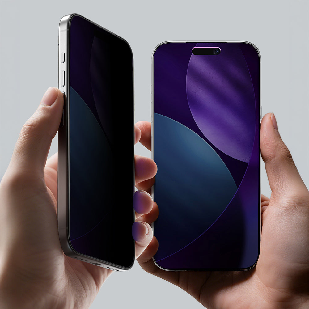 Apple iPhone 17 Amazingthing Titan Privacy Parmak İzi Bırakmayan Temperli Cam Ekran Koruyucu Siyah
