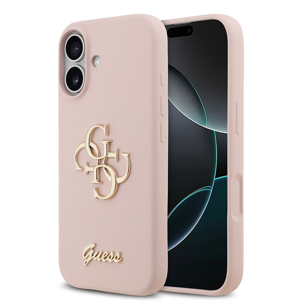 Apple iPhone 17 Kılıf Guess Orjinal Lisanslı Grained Yazı Logolu Kapak
