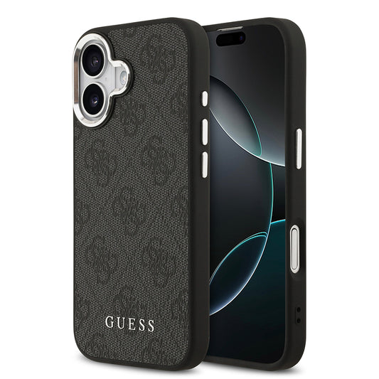 Apple iPhone 17 Kılıf Guess Orjinal Lisanslı M-safe Şarj Özellikli 4G Klasik Yazı Logolu Kapak