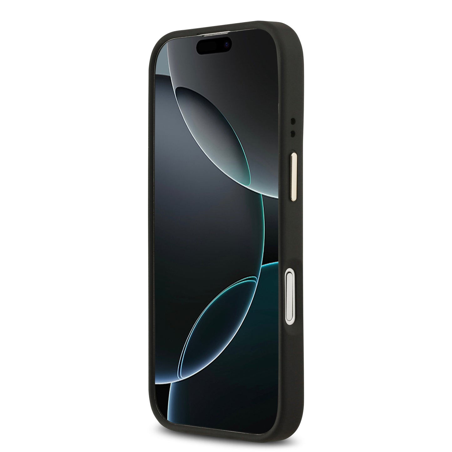 Apple iPhone 17 Kılıf Guess Orjinal Lisanslı M-safe Şarj Özellikli Gold Metal Kamera Çerçeveli PU Deri 4G Desenli Yazı Logolu Kapak Kahverengi