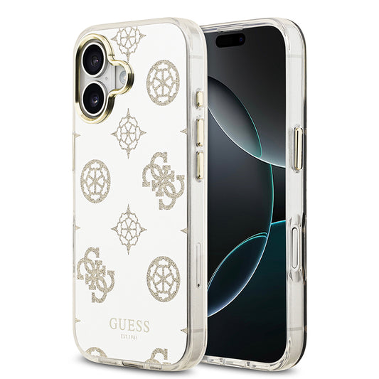 Apple iPhone 17 Kılıf Guess Orjinal Lisanslı Metal Kamera Çerçeveli Simli Aynalı Kapak Gümüş