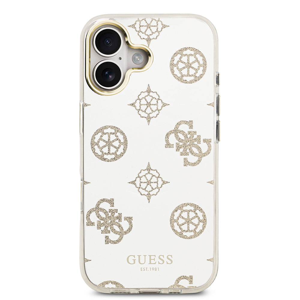 Apple iPhone 17 Kılıf Guess Orjinal Lisanslı Metal Kamera Çerçeveli Simli Aynalı Kapak Gümüş
