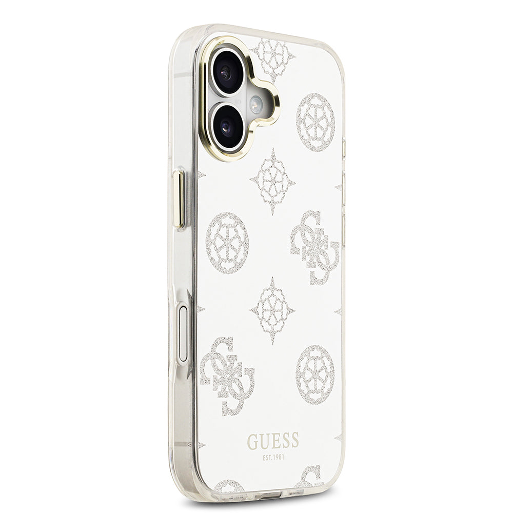 Apple iPhone 17 Kılıf Guess Orjinal Lisanslı Metal Kamera Çerçeveli Simli Aynalı Kapak Gümüş