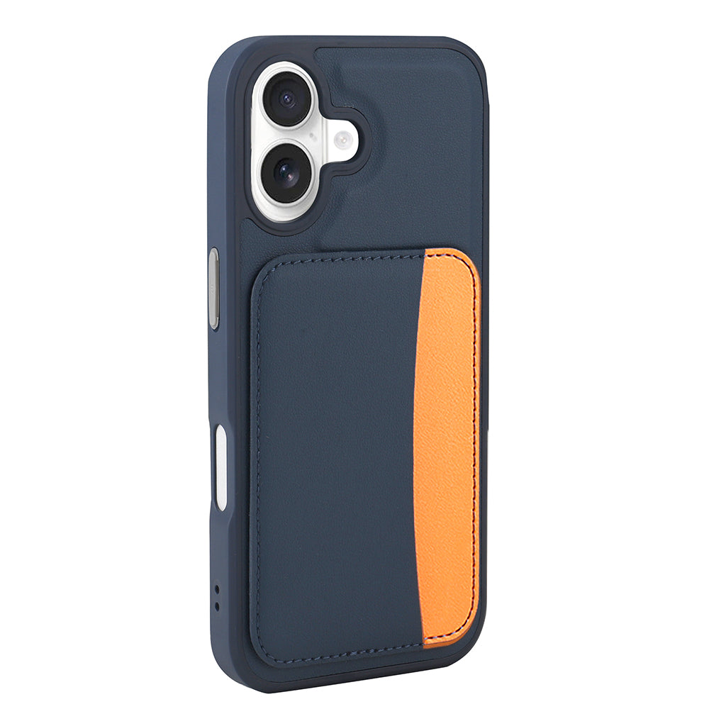 Apple iPhone 17 Kılıf Kartlıklı Zore X-Kart Silikon Kapak Lacivert