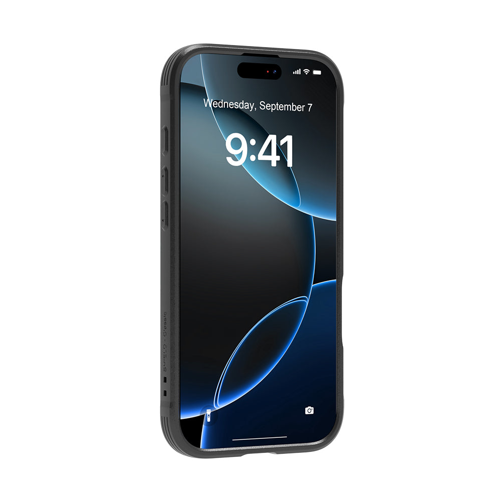 Apple iPhone 17 Kılıf M-safe Şarj Özellikli Airbagli Raptic Shield Serisi Şeffaf Arka Yüzey Kapak Siyah