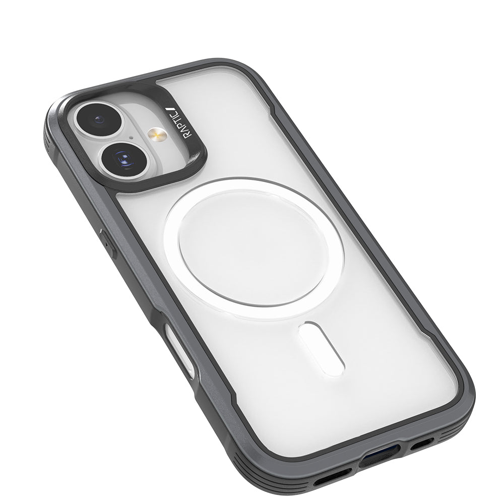 Apple iPhone 17 Kılıf M-safe Şarj Özellikli Airbagli Raptic Shield Serisi Şeffaf Arka Yüzey Kapak Siyah