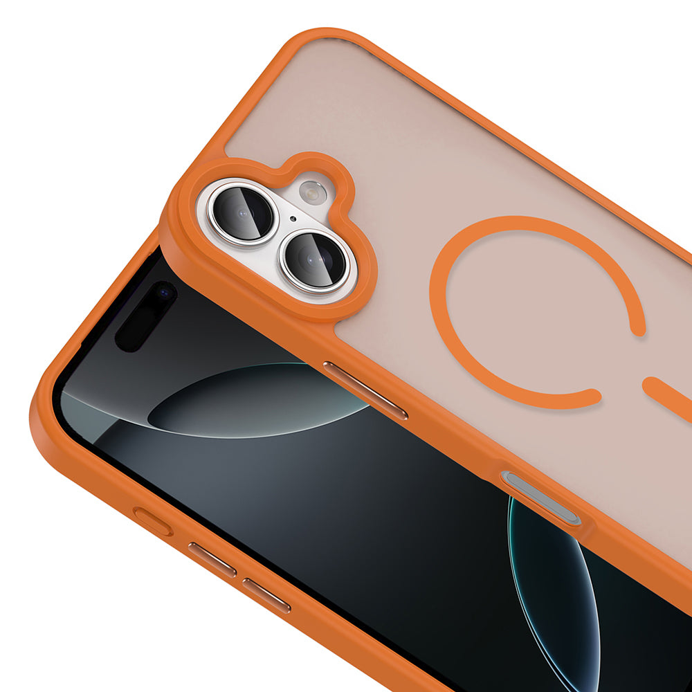 Apple iPhone 17 Kılıf M-safe Şarj Özellikli Mat Arka Yüzey Zore Sio Kapak Lacivert