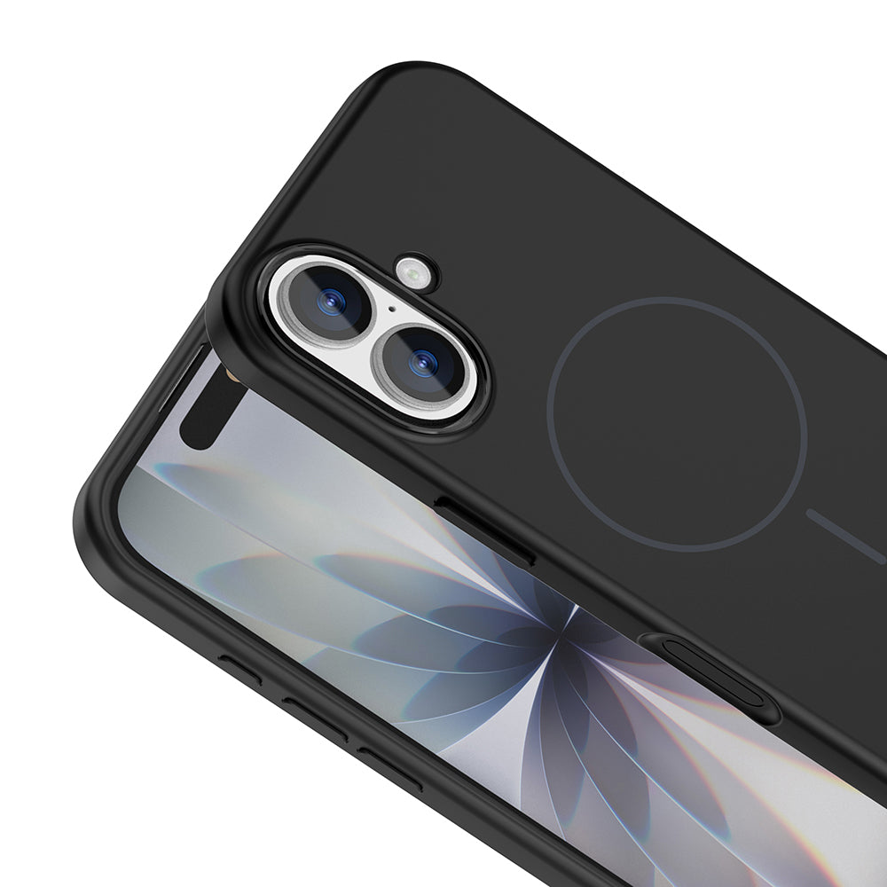 Apple iPhone 17 Kılıf M-Safe Şarj Özellikli Metal Kamera Çerçeveli Zore Edi Silikon Kapak Lila