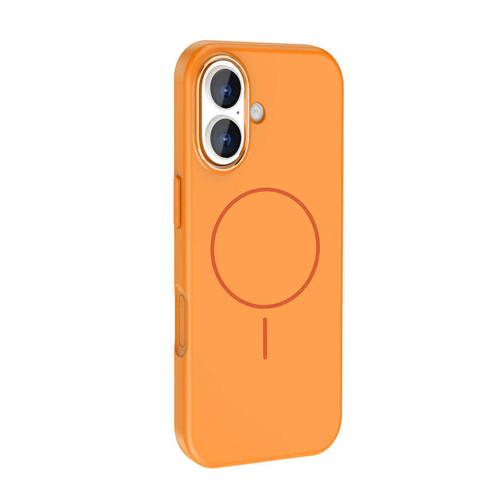 Apple iPhone 17 Kılıf M-Safe Şarj Özellikli Metal Kamera Çerçeveli Zore Edi Silikon Kapak Lila