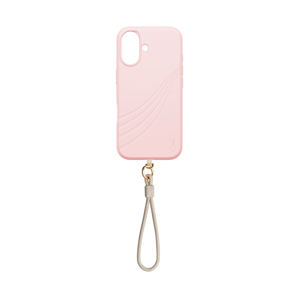 Apple iPhone 17 Kılıf M-safe Şarj Özellikli Soft Arka Yüzey Askı İpli Coehl Serina Kapak Pembe