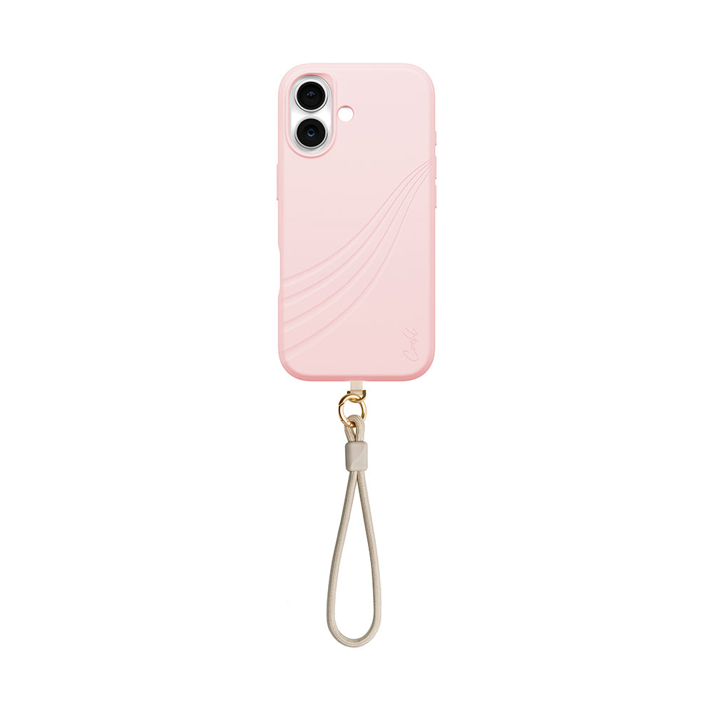Apple iPhone 17 Kılıf M-safe Şarj Özellikli Soft Arka Yüzey Askı İpli Coehl Serina Kapak Pembe