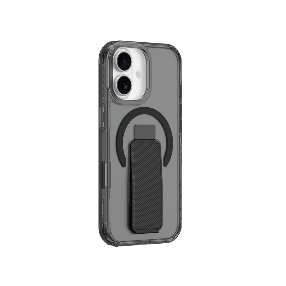 Apple iPhone 17 Kılıf M-safe Şarj Özellikli Standlı Amazingthing Titan Pro Plus Kapak Siyah