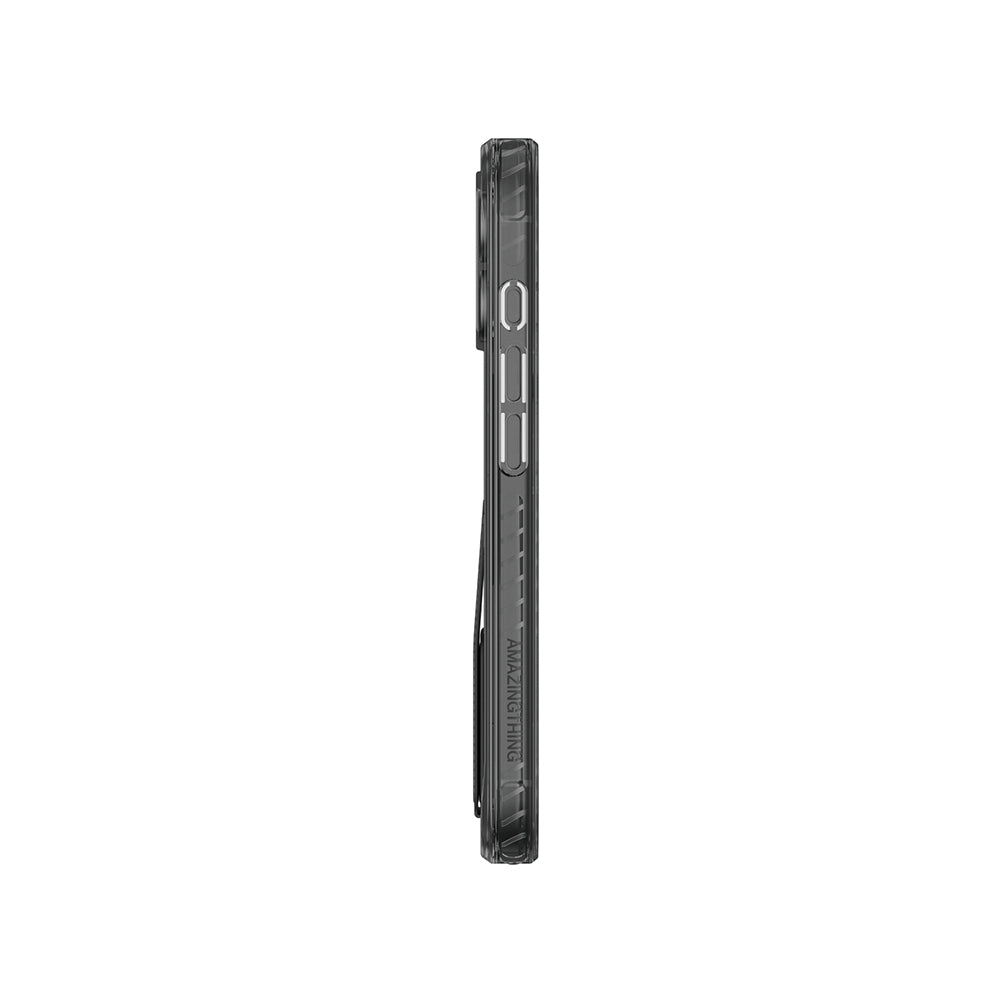 Apple iPhone 17 Kılıf M-safe Şarj Özellikli Standlı Amazingthing Titan Pro Plus Kapak Siyah
