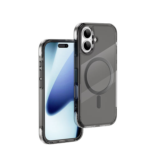 Apple iPhone 17 Kılıf M-safe Şarj Özellikli Wiwu MCC-702 Titanyum Pro Serisi Sert PC Kapak Şeffaf
