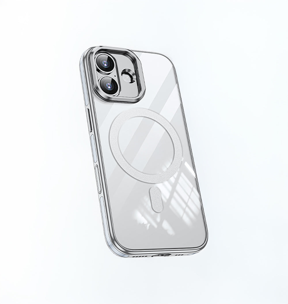 Apple iPhone 17 Kılıf M-safe Şarj Özellikli Wlons Standlı Efsane Kapak Mavi