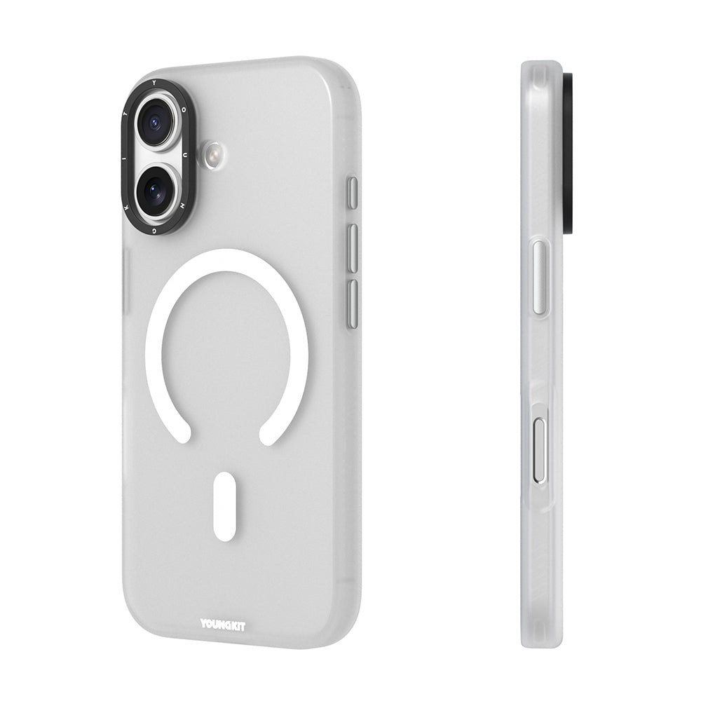 Apple iPhone 17 Kılıf M-safe Şarj Özellikli Youngkit Hidden Sand Serisi Kapak Siyah