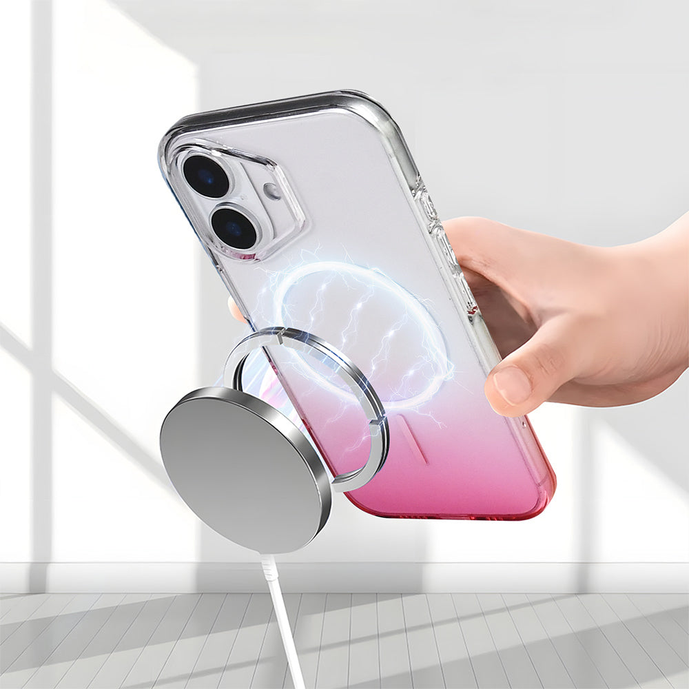 Apple iPhone 17 Kılıf M-Safe Şarj Özellikli Zore Septik Silikon Kapak Mor