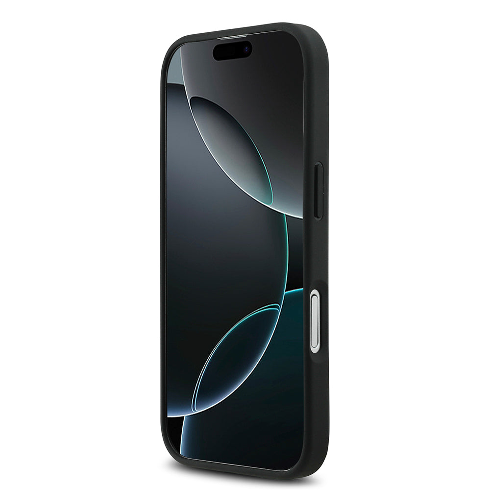 Apple iPhone 17 Kılıf Mercedes Benz Orjinal Lisanslı M-safe Şarj Özellikli Dokulu Desenli Deri Kapak Kahverengi