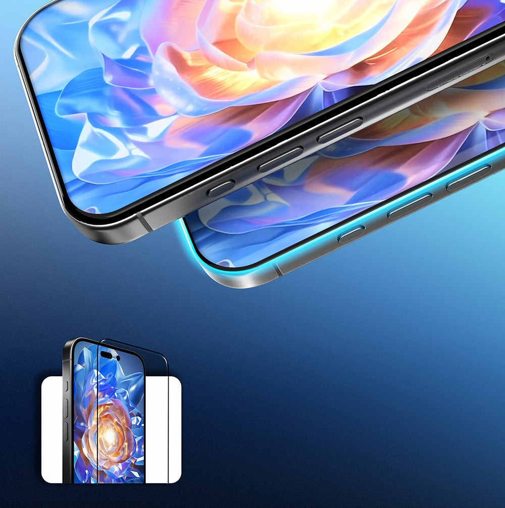 Apple iPhone 17 Mohseven Pure Safir Coating HD 3D Glue Temperli Cam Ekran Koruyucu
