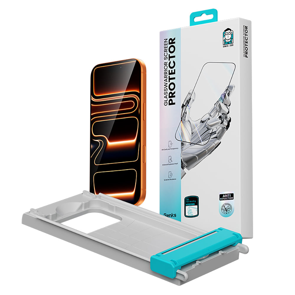 Apple iPhone 17 Pro Benks Glass Warrior 2.0 AR-EZFita Cam Ekran Koruyucu + Kolay Uygulama Aparatı Şeffaf