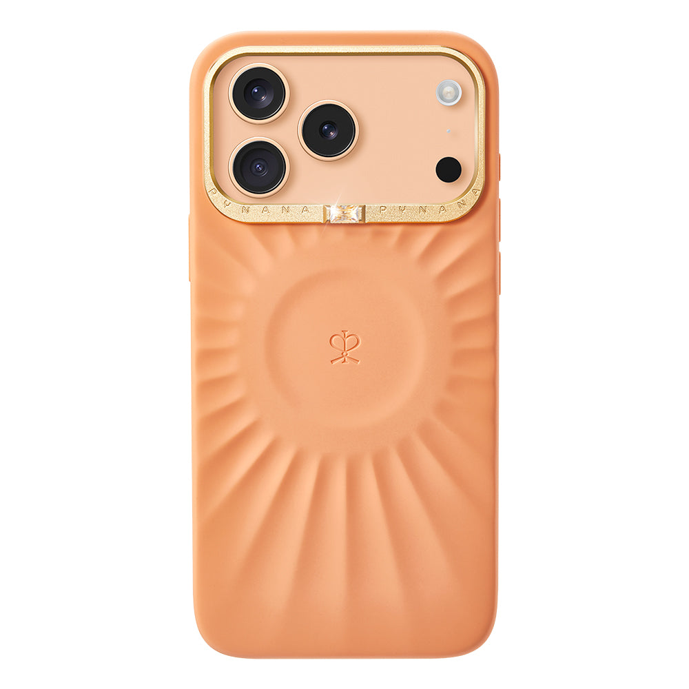 Apple iPhone 17 Pro Kılıf Kabartma Tasarımlı Metal Kamera Çerçeveli Pynana Starlight Serisi Kapak