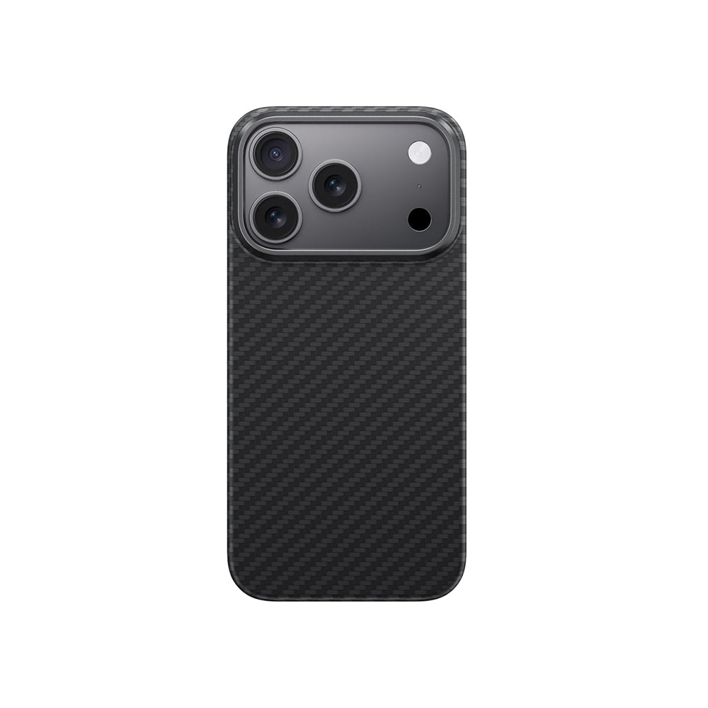Apple iPhone 17 Pro Kılıf M-safe Şarj Özellikli 1500D Aramid Fiber Amazingthing Titan Max Serisi Kapak Siyah-Gri