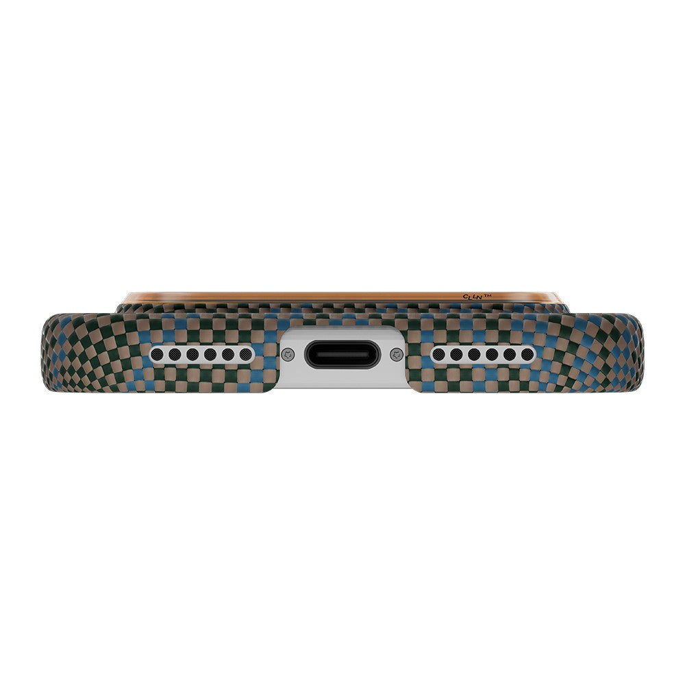 Apple iPhone 17 Pro Kılıf M-safe Şarj Özellikli Aramid Karbon Fiber Pitaka Breath of Veins Serisi Kapak