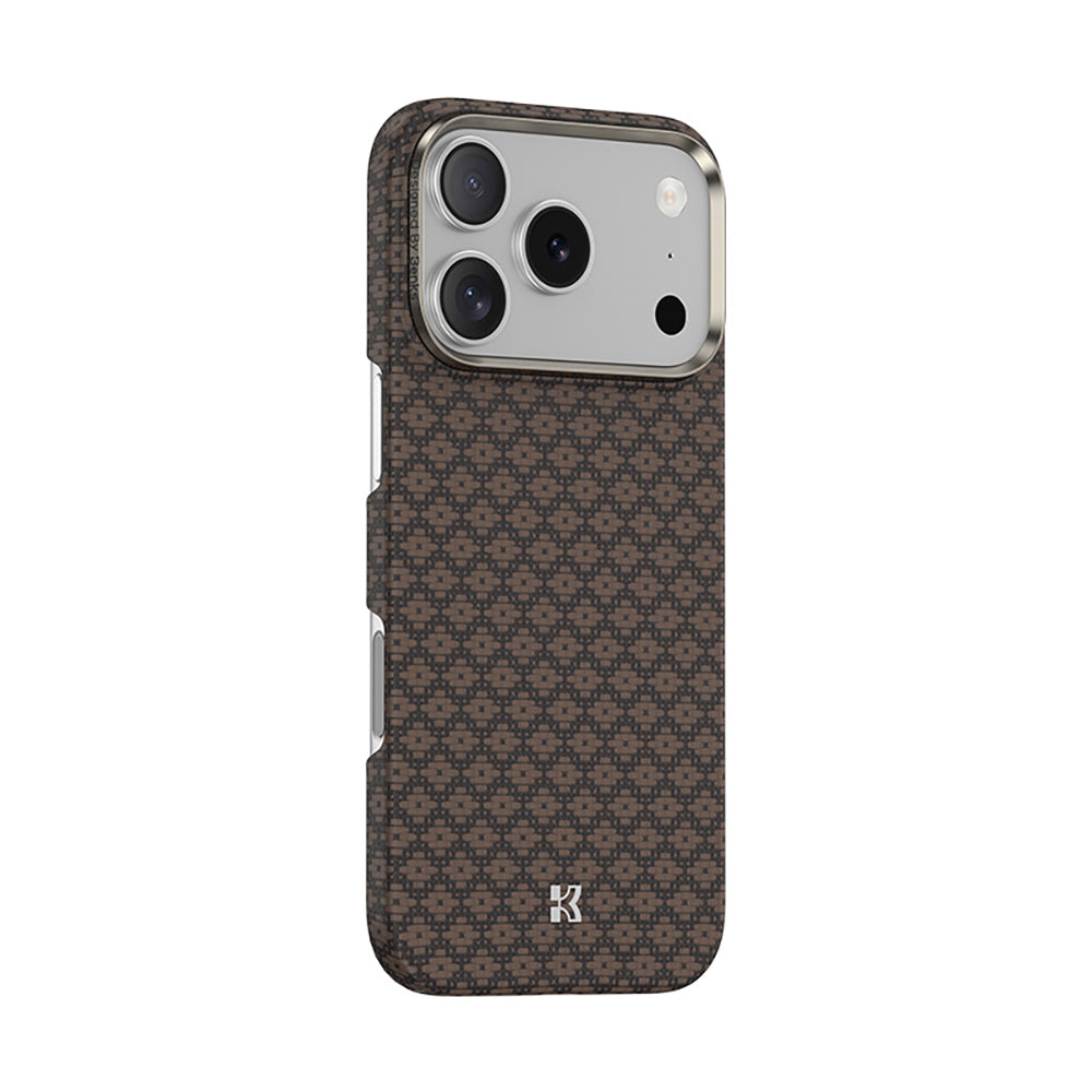 Apple iPhone 17 Pro Kılıf M-Safe Şarj Özellikli Benks ArmorAir ArmorGrid Serisi Kevlar Kapak Siyah