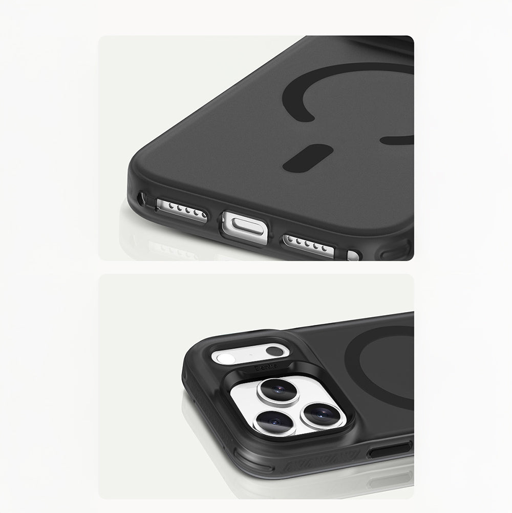 Apple iPhone 17 Pro Kılıf M-Safe Şarj Özellikli Benks C-Magnet Lucid Armor Kapak Siyah
