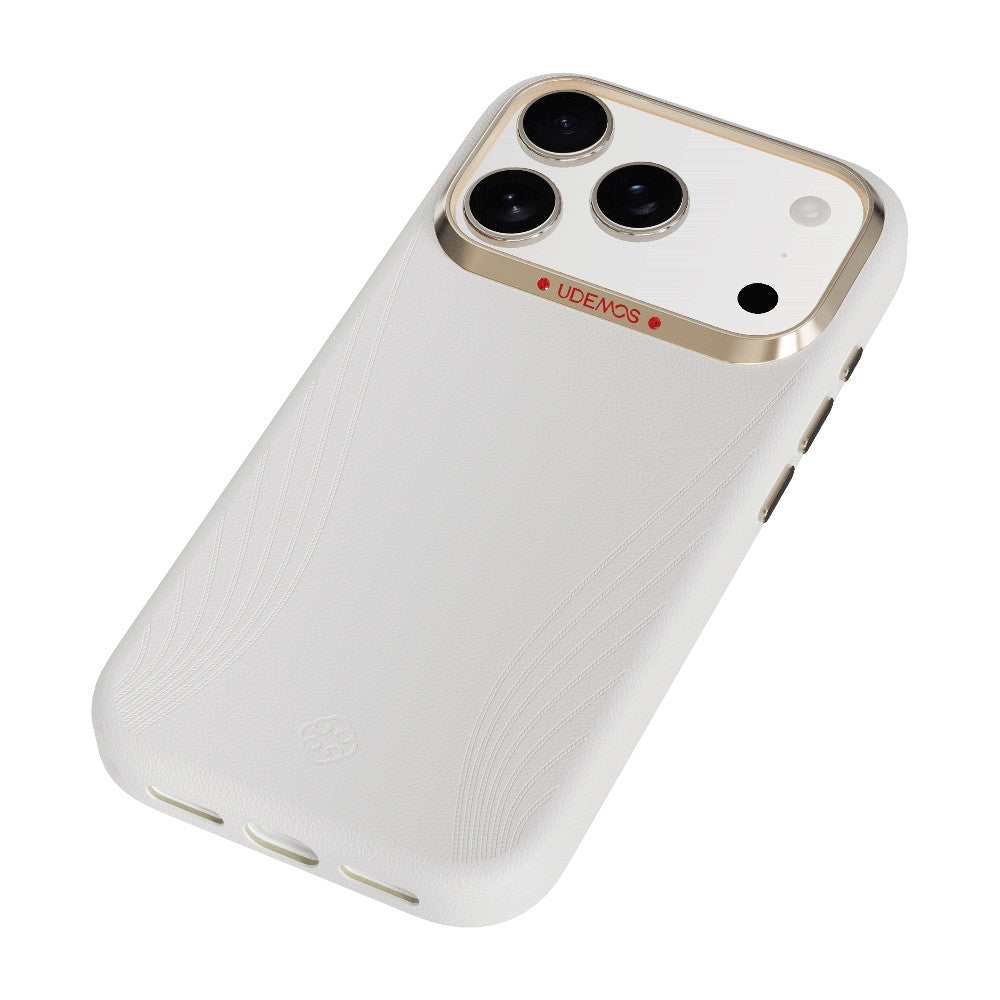 Apple iPhone 17 Pro Kılıf M-Safe Şarj Özellikli Çizgili Udemos Freedom Serisi Kapak