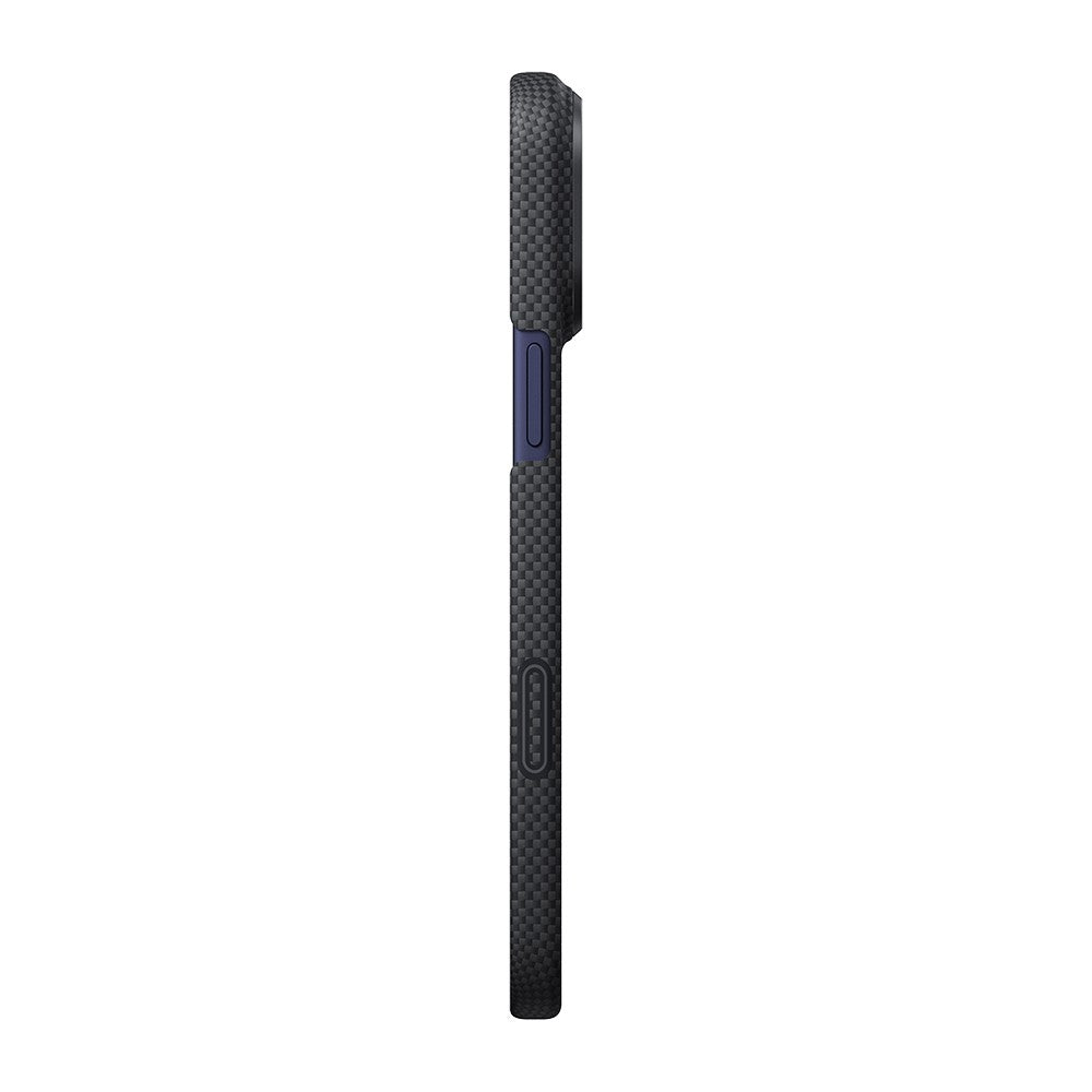 Apple iPhone 17 Pro Kılıf M-safe Şarj Özellikli Lumintex Teknolojili Fosforlu Aramid Karbon Fiber Pitaka Tactile Woven Aries Serisi Kapak