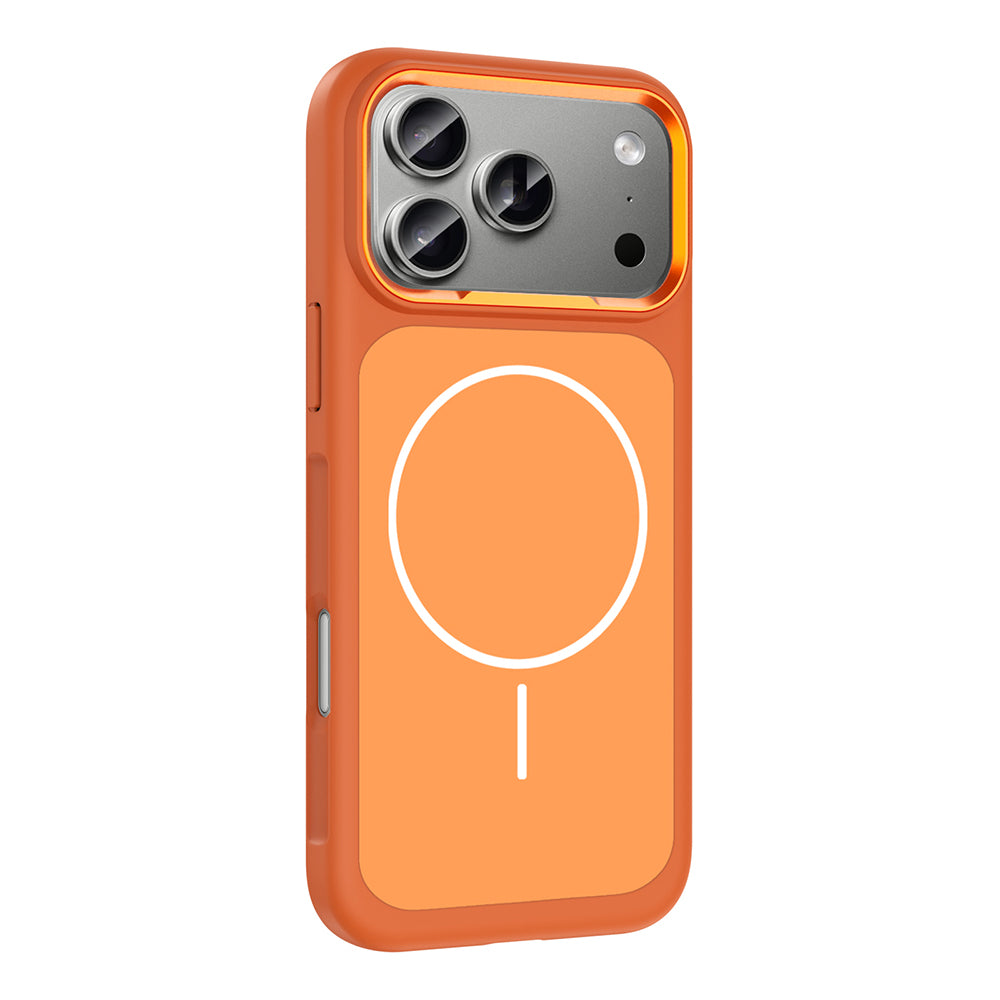 Apple iPhone 17 Pro Kılıf M-Safe Şarj Özellikli Metal Kamera Çerçeveli Zore Sanremo Silikon Kapak Lacivert